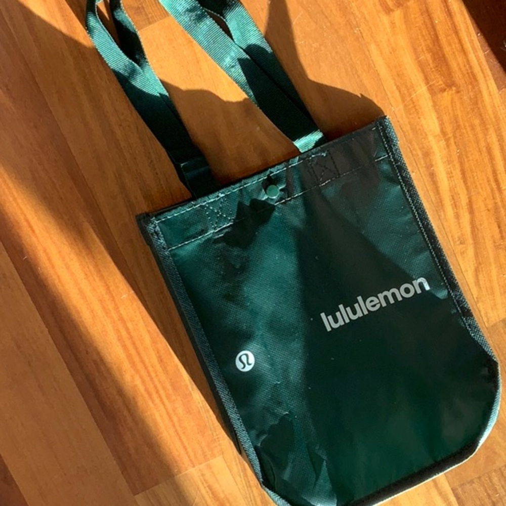 lululemon athletica Dark Green tote Bag SMALL